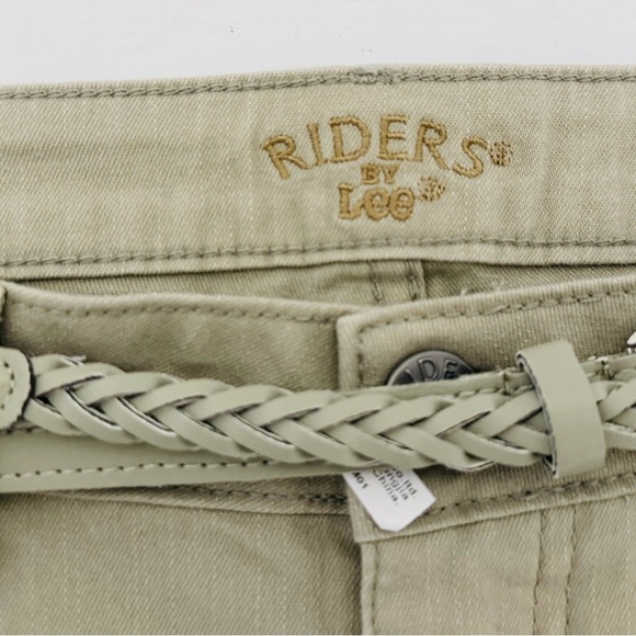 Riders by Lee Slender Stretch Ladies Capris Tan Size 12 Medium Cotton Spandex - Picture 3 of 16